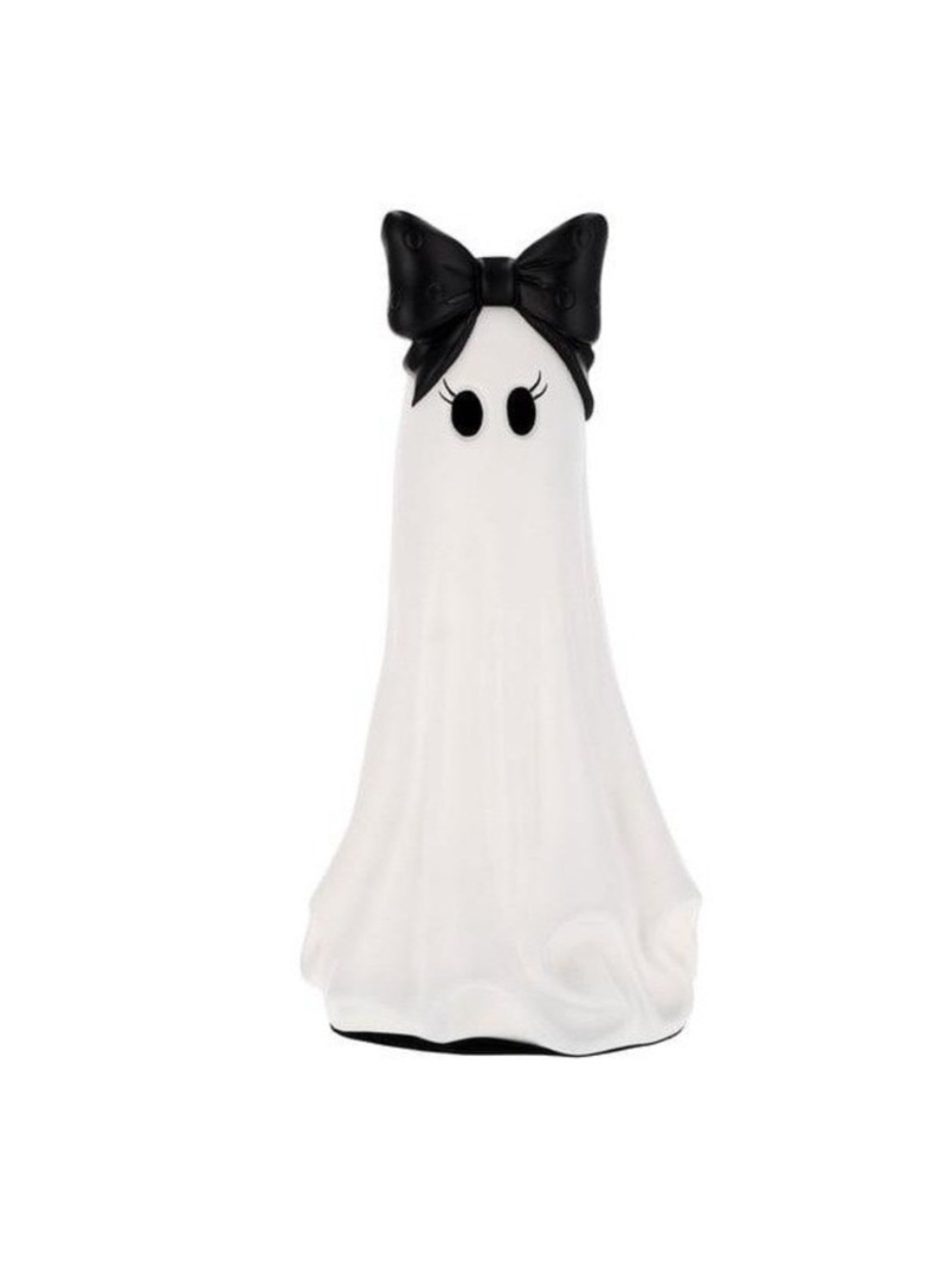 My Texas House Large Ghost with Bow, Black and White, 20" Halloween Decor